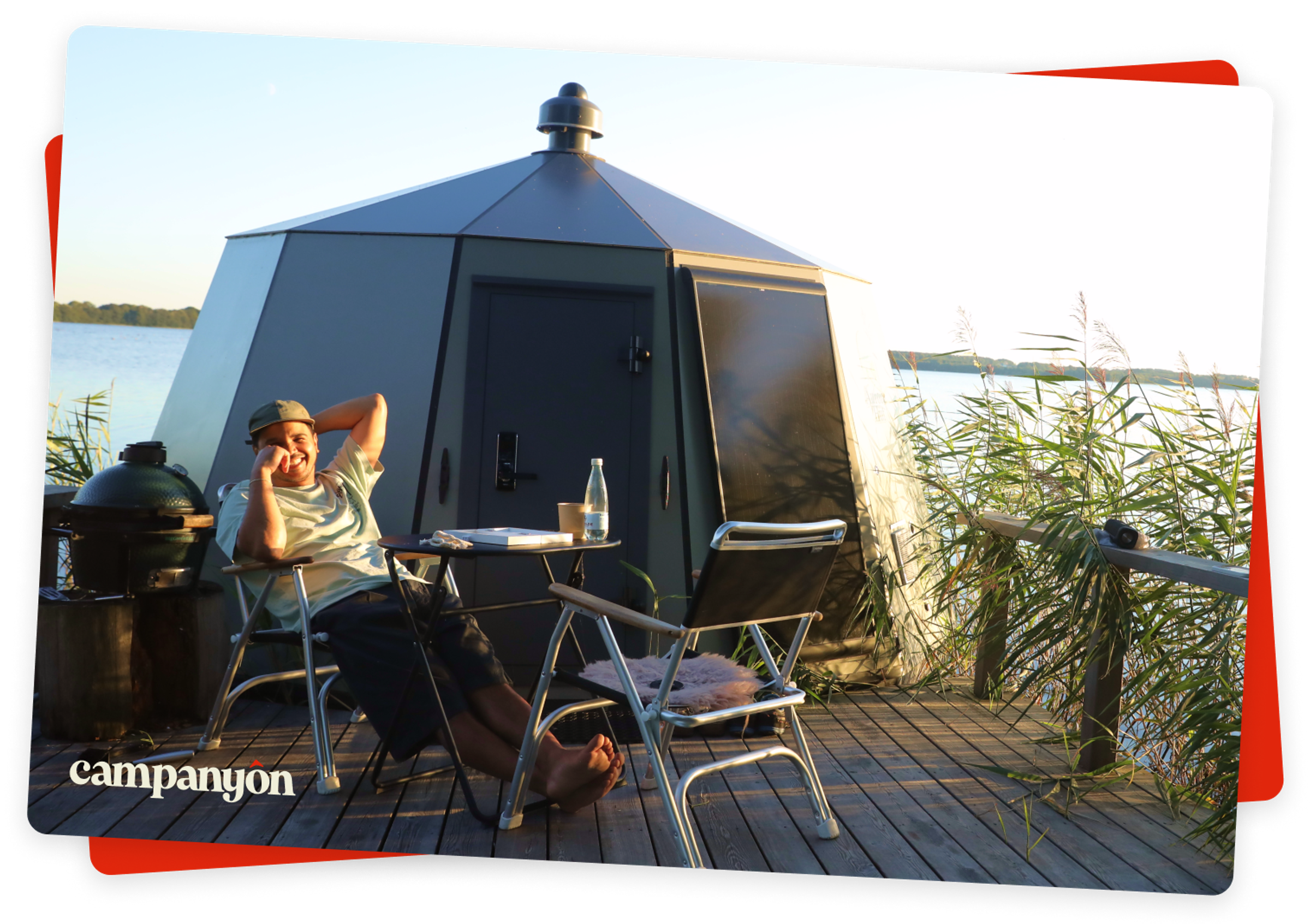 Romantisk glamping-ophold for to med stearinlys og naturstemning