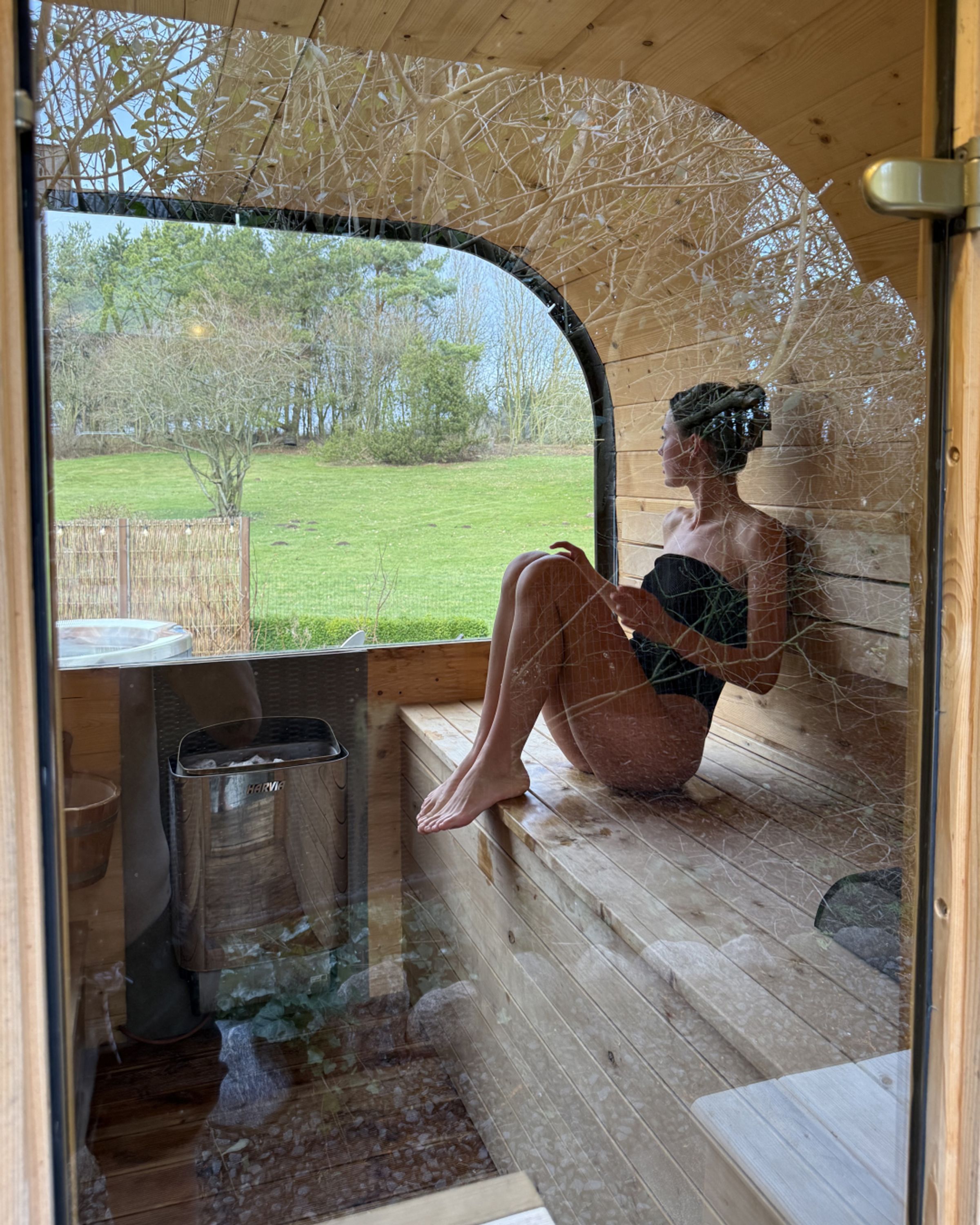 Romantisk ophold med privat sauna omgivet af natur