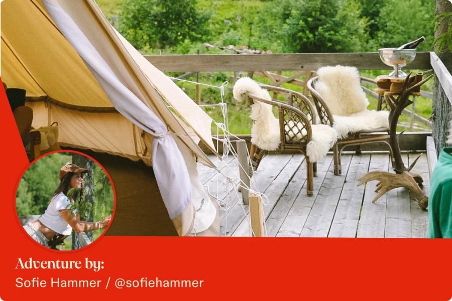 Sofie Hammers eventyr til glamping i Snertingdals betagende vildmark