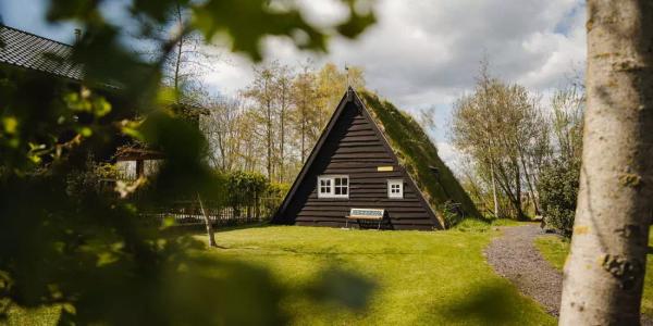A frame house glamping