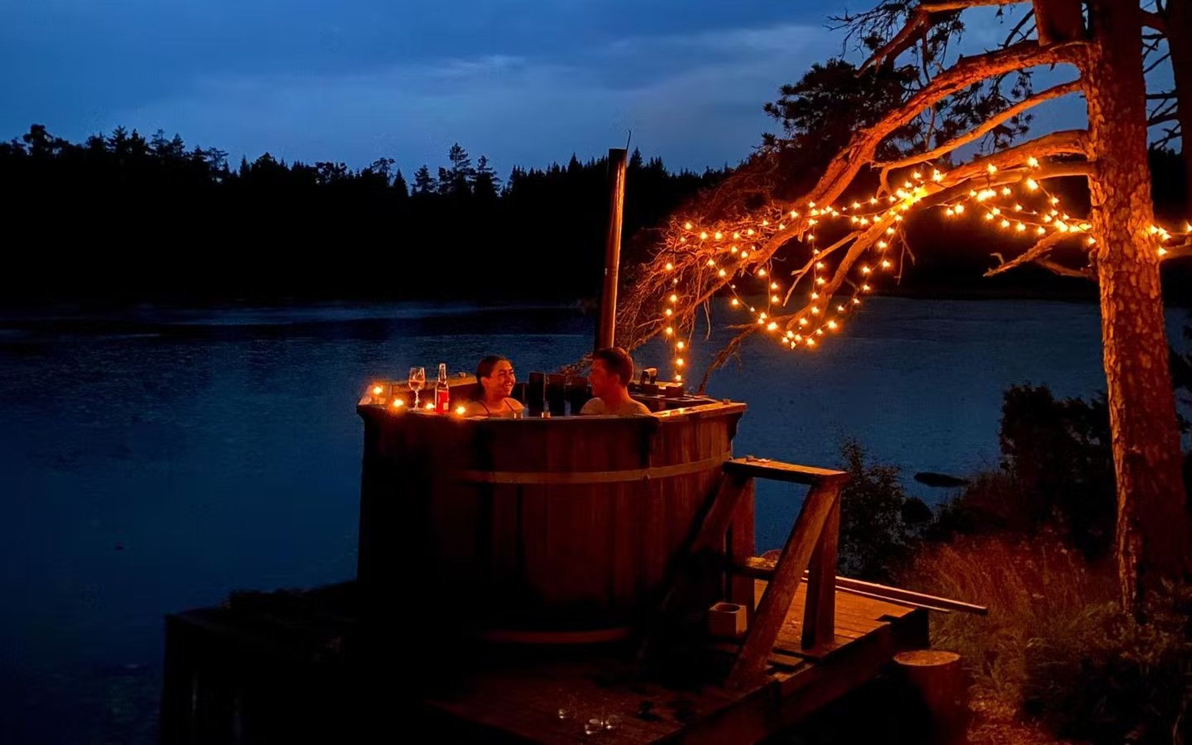 lej hytte med vildmarksbad