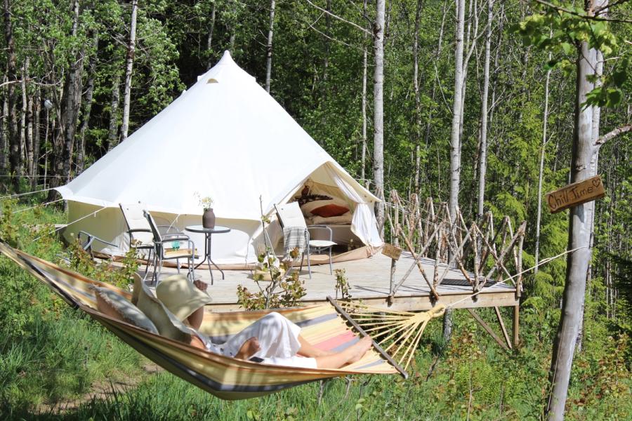 Glamping telt i rå natur i Telemark