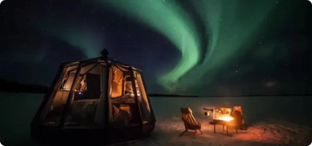 Nordlys glamping Jokkmokk