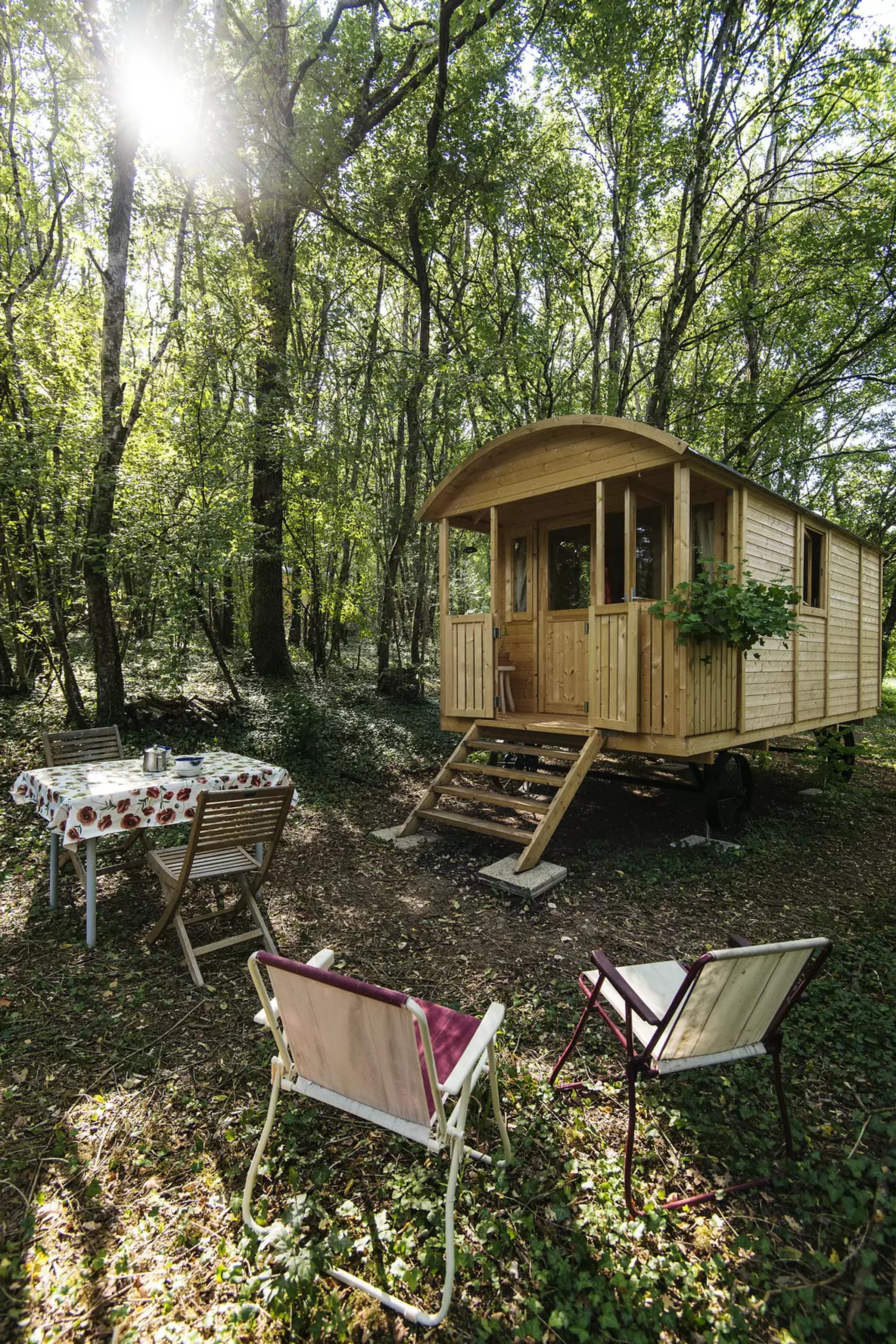 Trætrailer La Bohemienne i Bourgogne