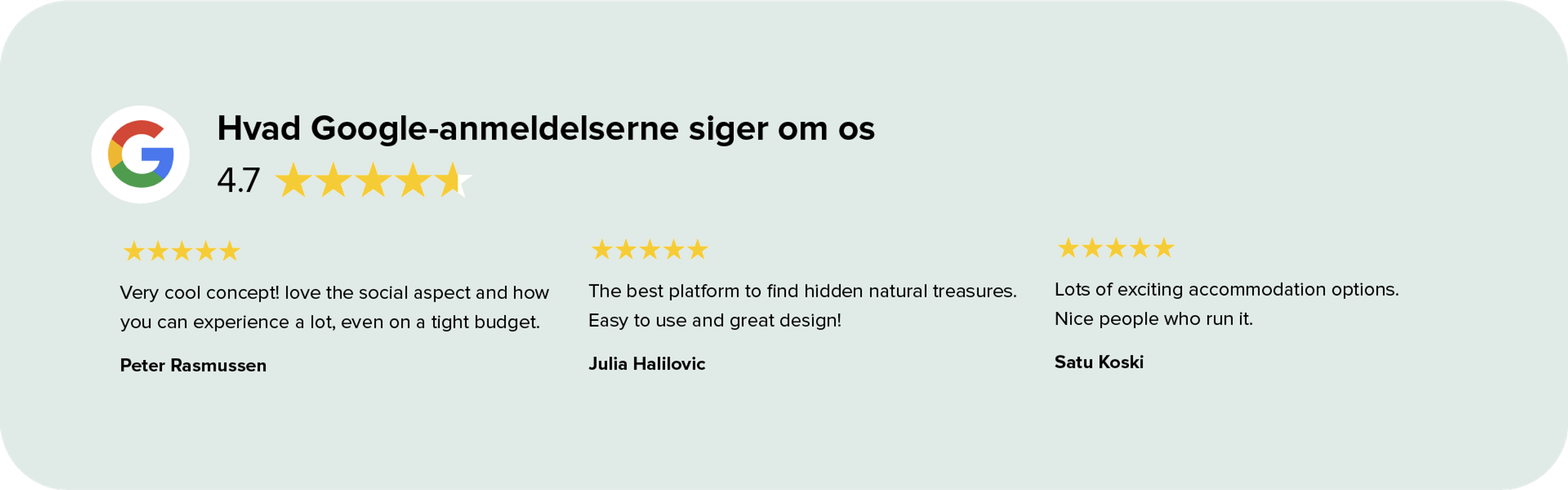 Hva anmeldelserne siger om camping med os i Danmark