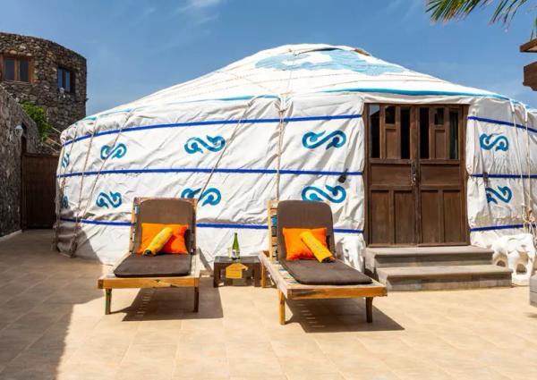 This mongolian yurt on Lanzarote is a great option for glamping in Spain