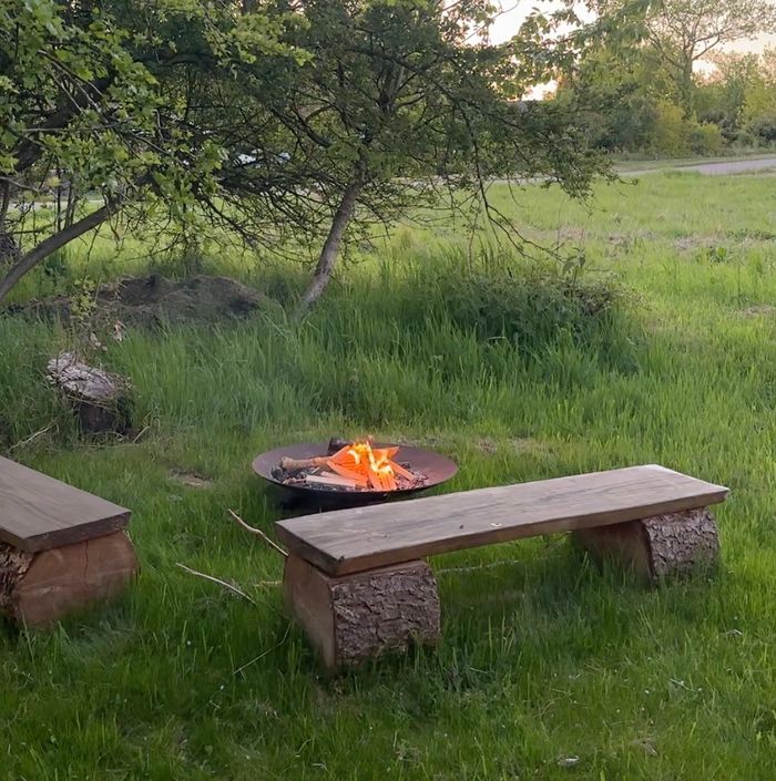 Bonfire in the garden