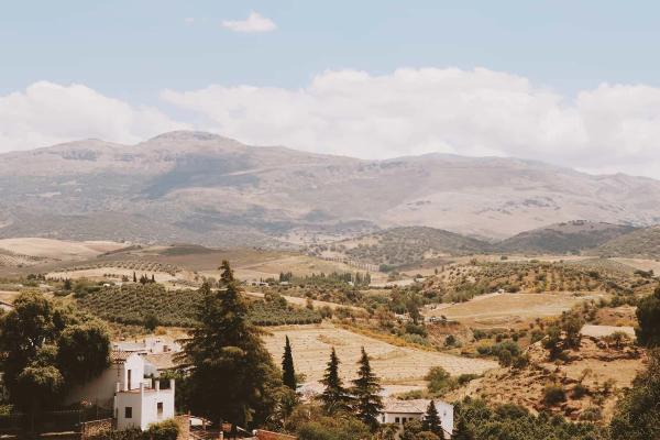 Die Landschaft Andalusiens in Spanien