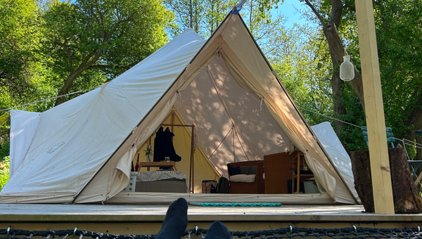 Glampingtältet hos Molsgaarden