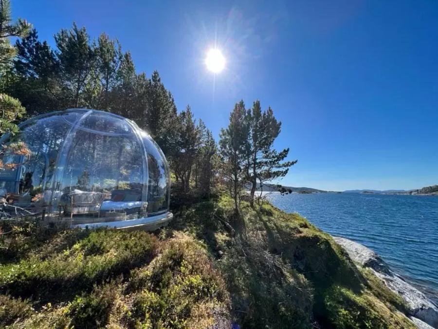 Dome glamping by the sea