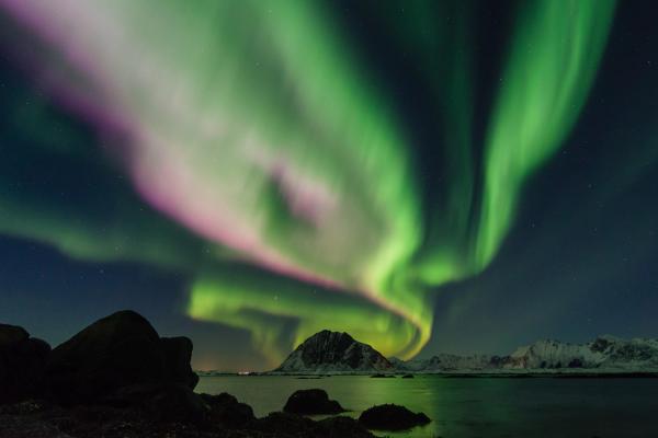 Northern lights over Lofoten, Norway