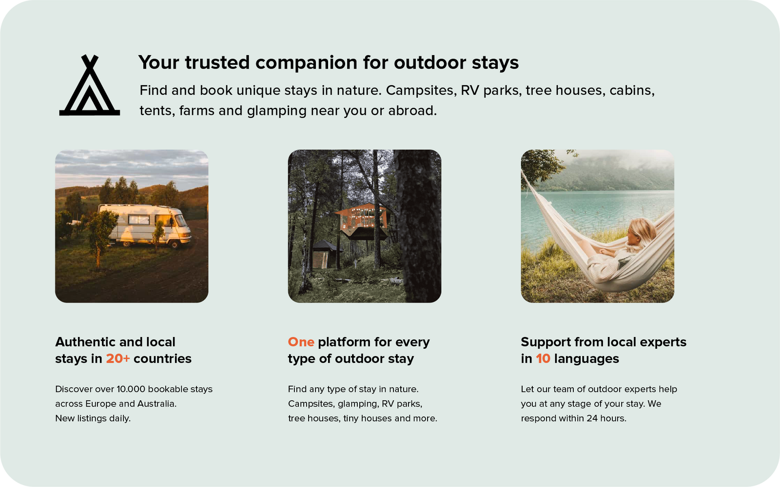 We are your trusted companion on a camping trip to Spain and elsewhere