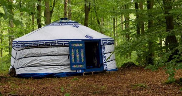 Traditional mongolian yurt in the countryside in Höör in Sweden