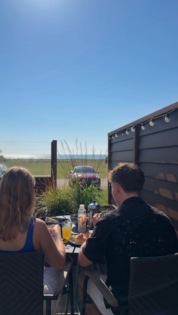Eat outside by the ocean