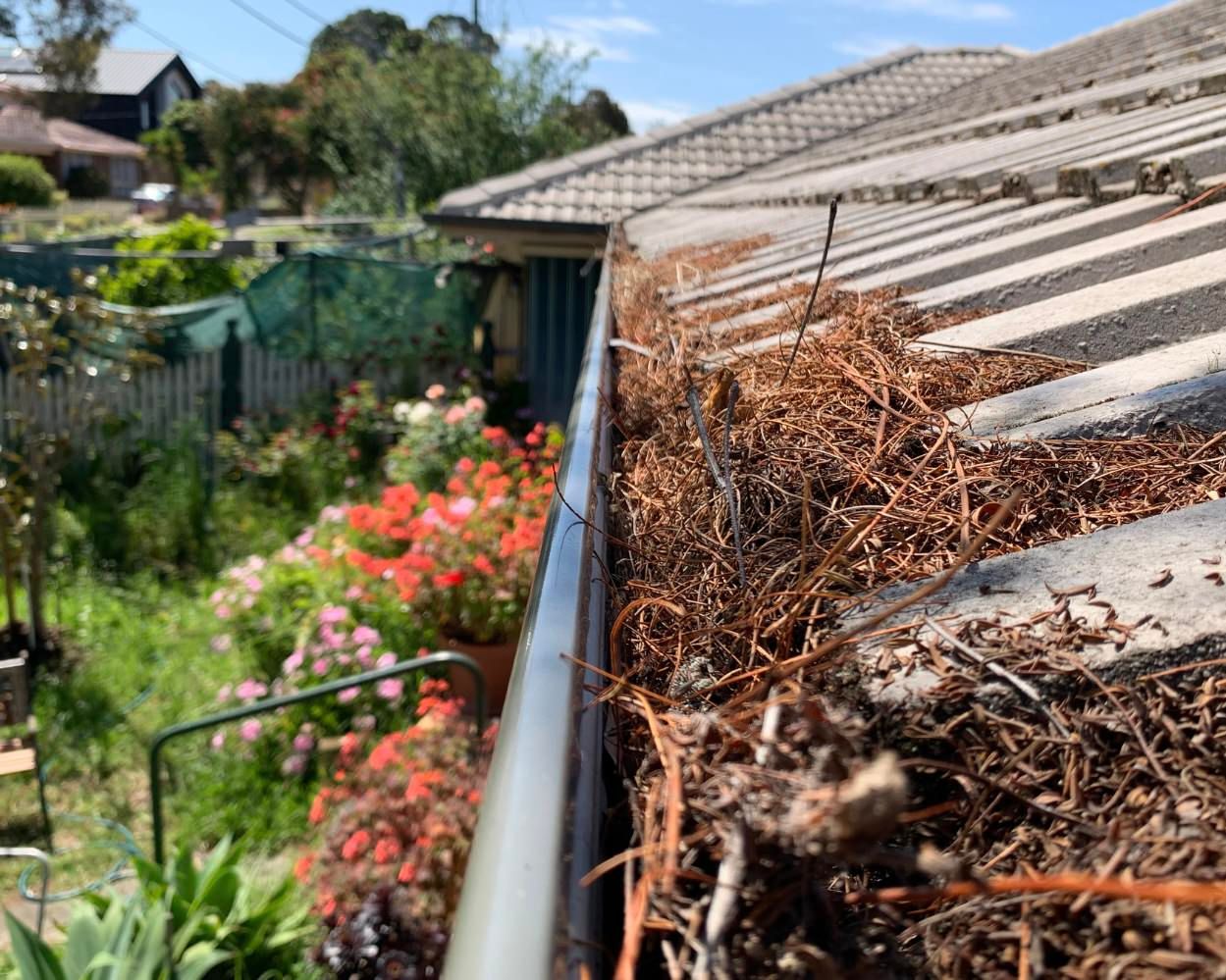 How looks like blocked gutters