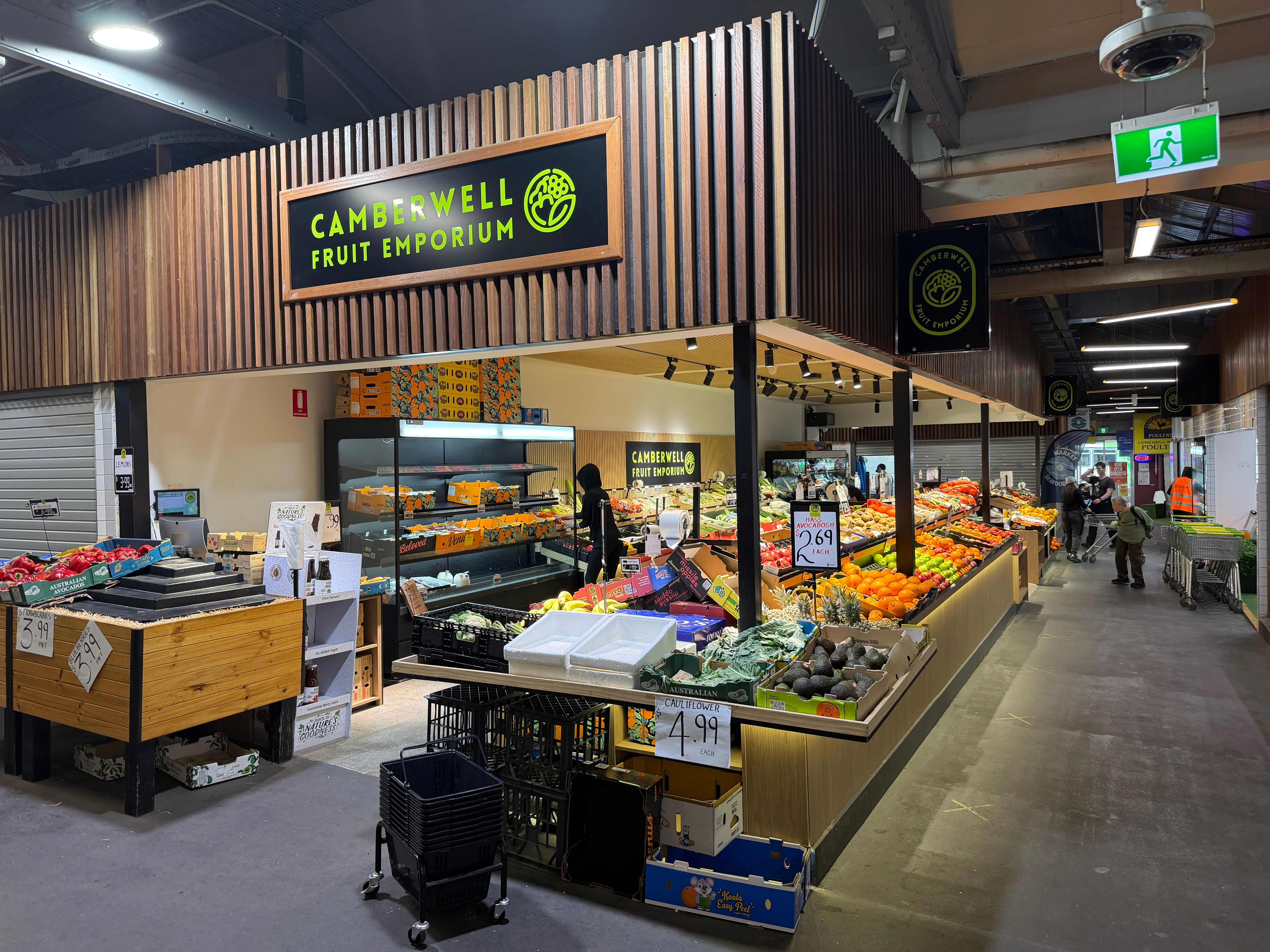 Camberwell Fresh Food Market on Riversdale Road, the suburb's covered produce hall