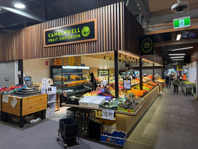 Camberwell Fresh Food Market on Riversdale Road, the suburb's covered produce hall