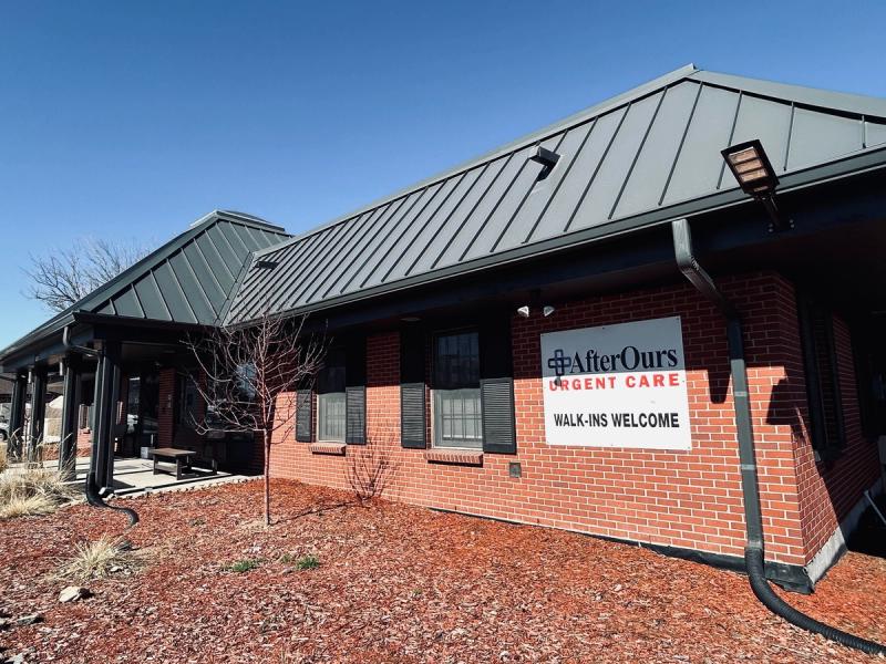 Clinic building with a Walk-ins Welcome sign