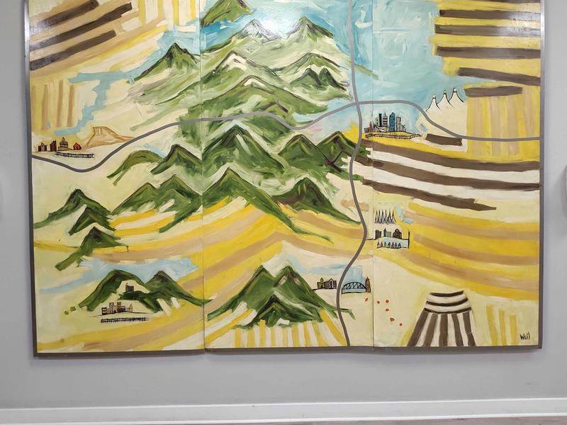 Mountain landscape artwork on the clinic wall