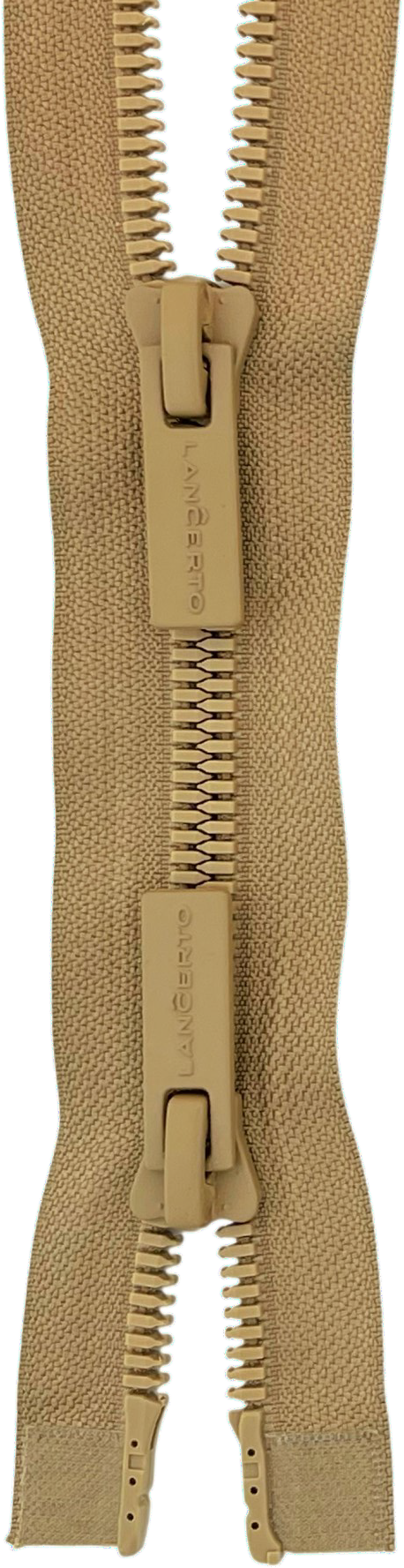 D8 two-way plastic molded zipper with LOGO