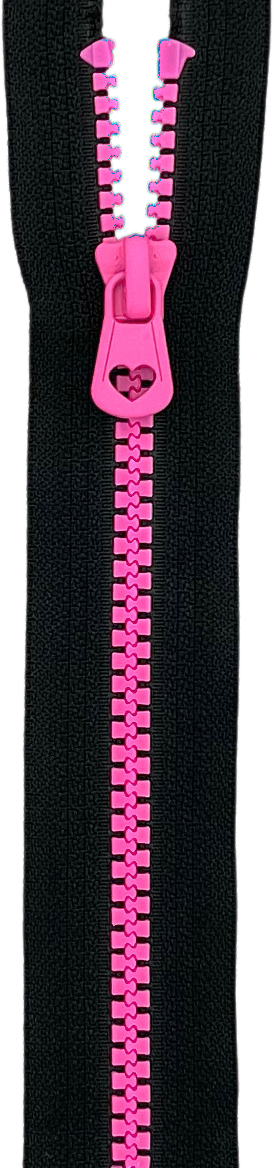 D5 contrast molded plastic zipper