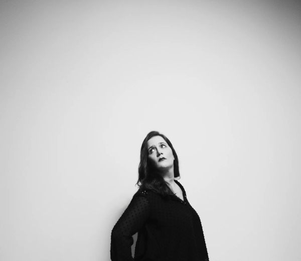 Amy Cervini — black-and-white portrait, hi-res press photo