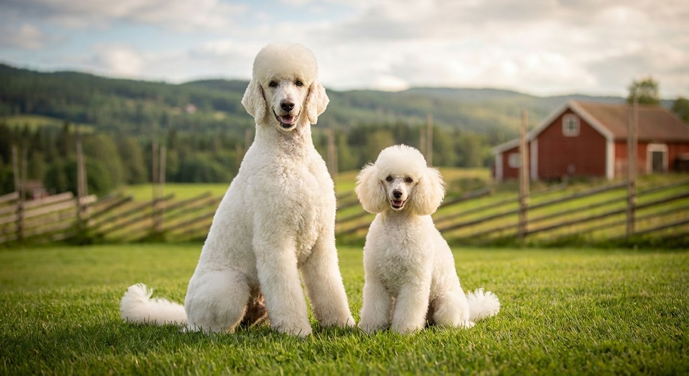 Puddel valper til salgs — dvergpuddel, mellompuddel, toy og stor puddel