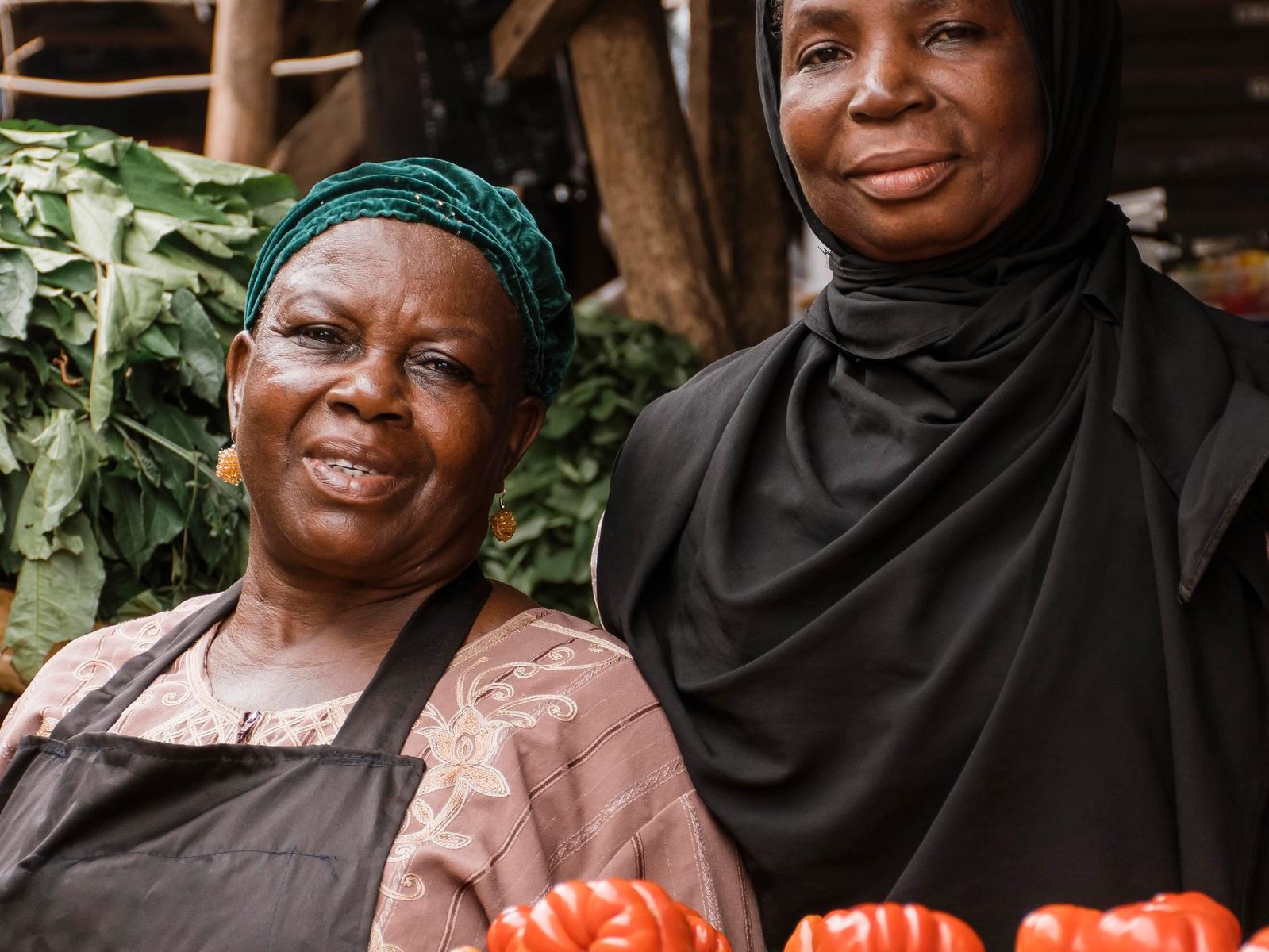 A volunteer working with the community