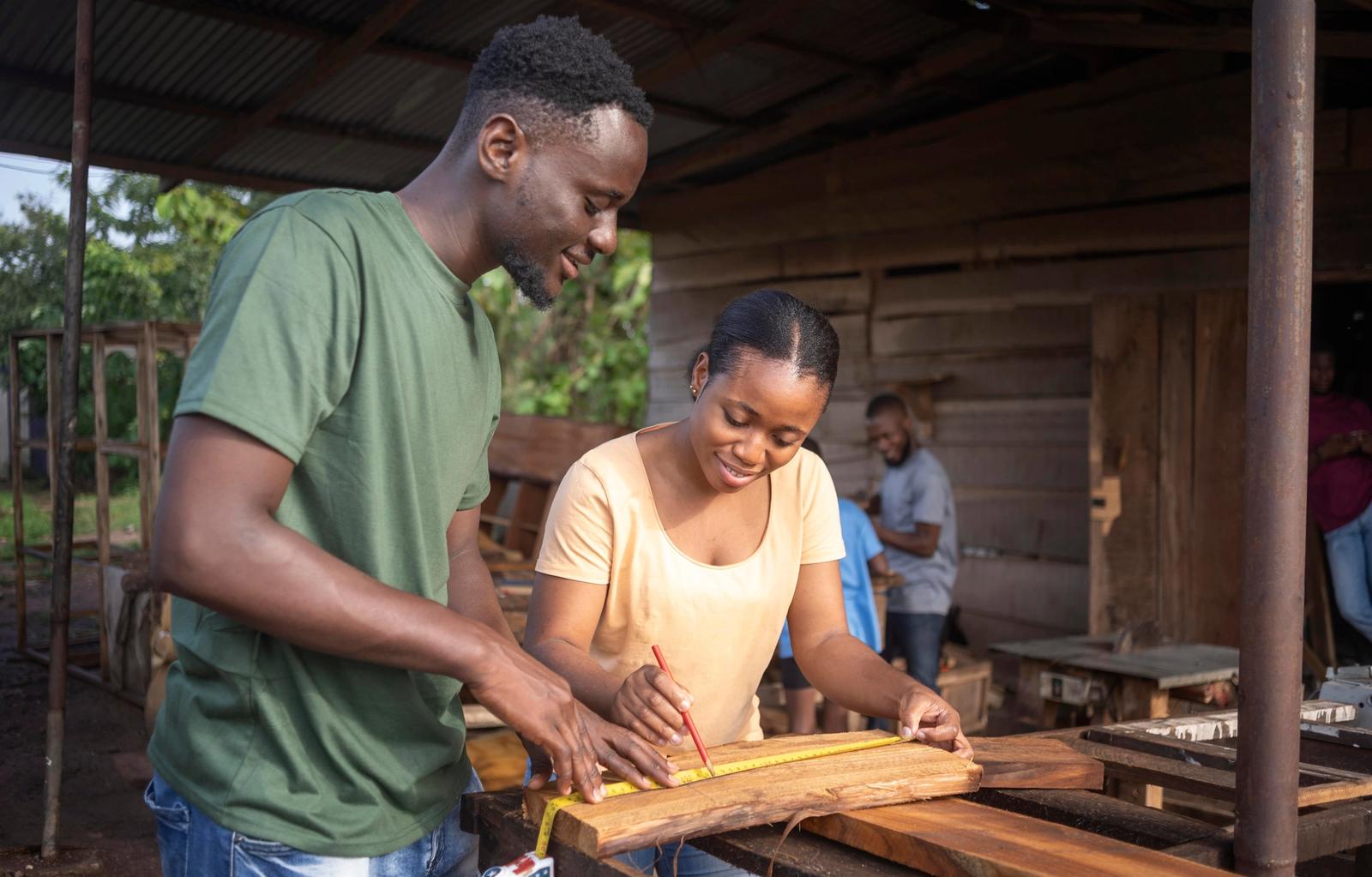 A vocational training workshop