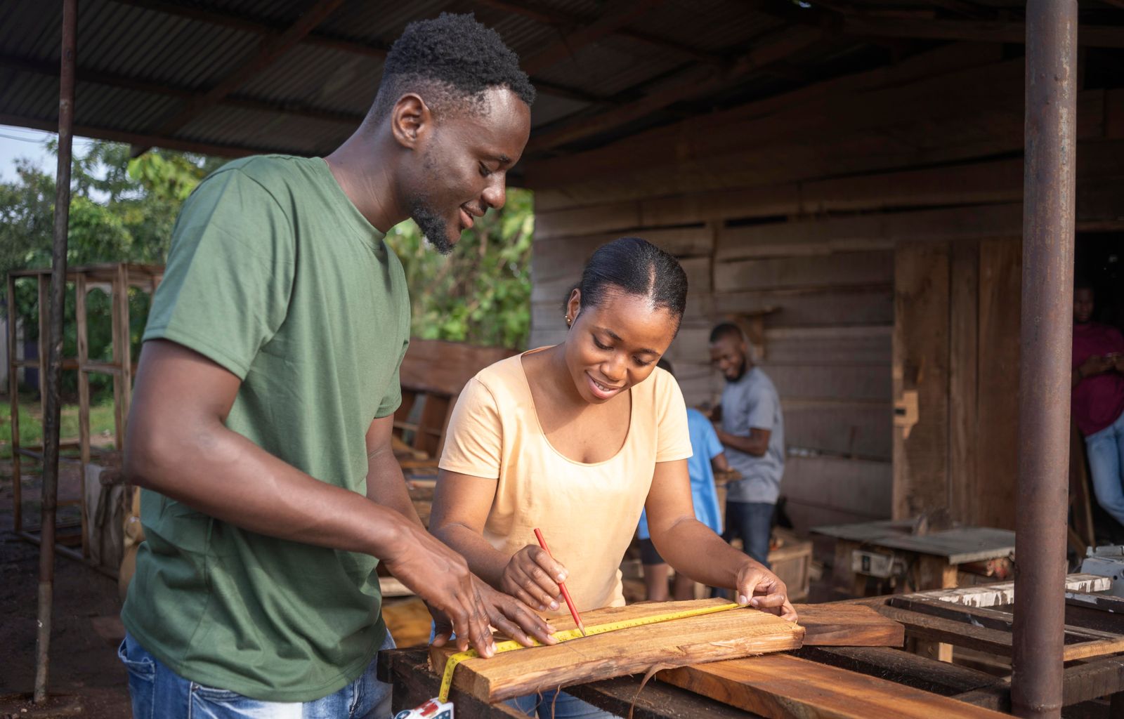 A vocational training workshop