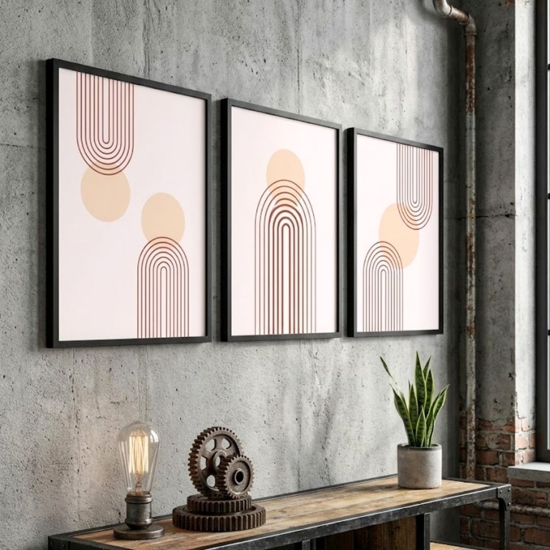 Boho Arch Wall Art - Set of 3 Premium Wall Frames - Image 2