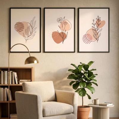 Boho Bloom Sketch – Set of 3 Premium Frames