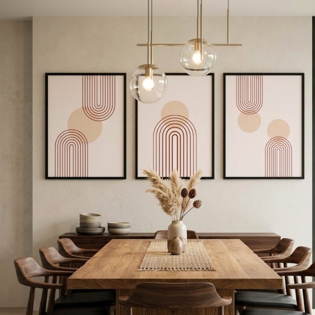 Boho Arch Wall Art - Set of 3 Premium Wall Frames