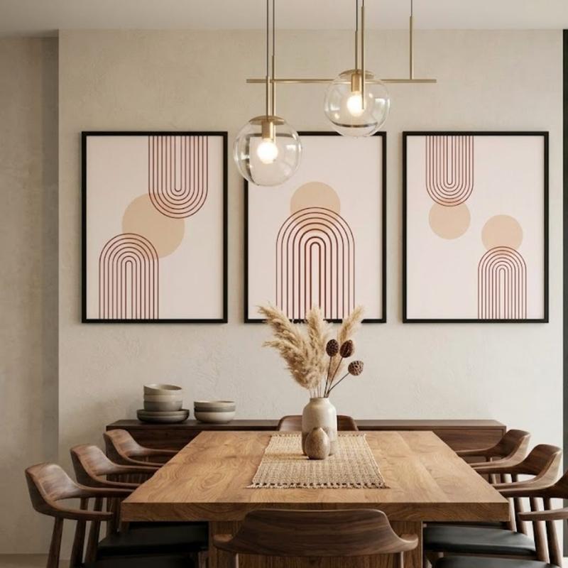 Boho Arch Wall Art - Set of 3 Premium Wall Frames