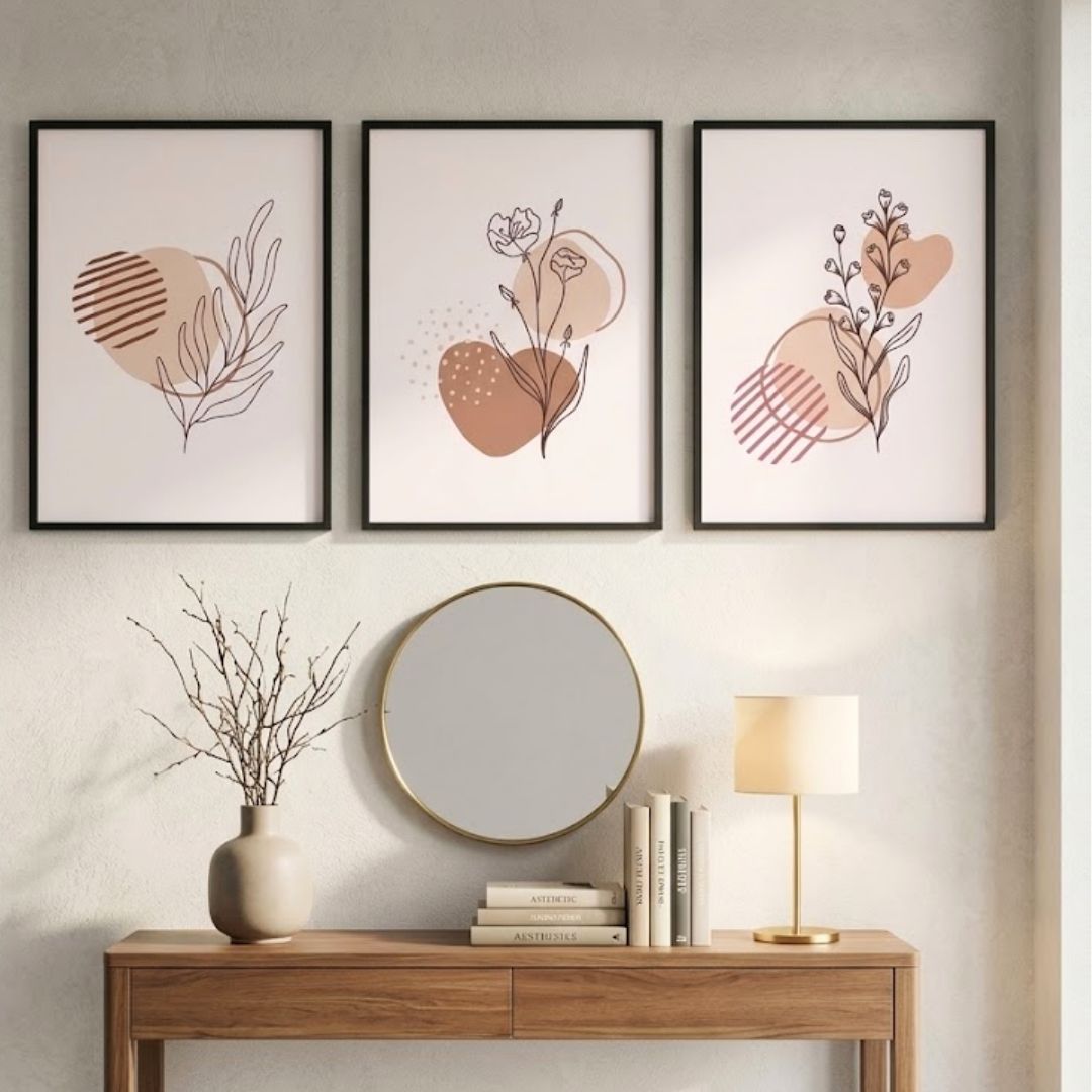 Boho Bloom Sketch – Set of 3 Premium Frames - Image 3