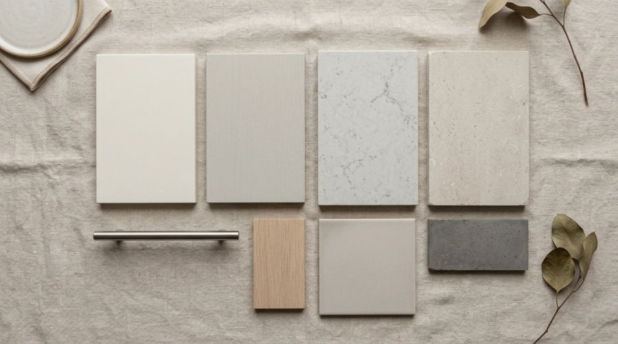 Farben in einer minimalistische Küche von Thoki