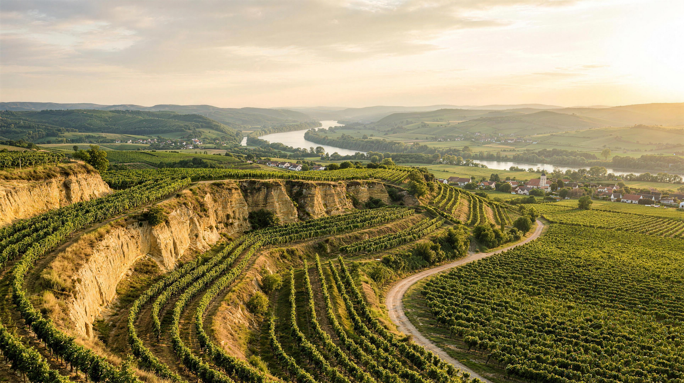 Weinberg in Wagram, Niederösterreich, Heimat von Diwald Grüner Veltliner
