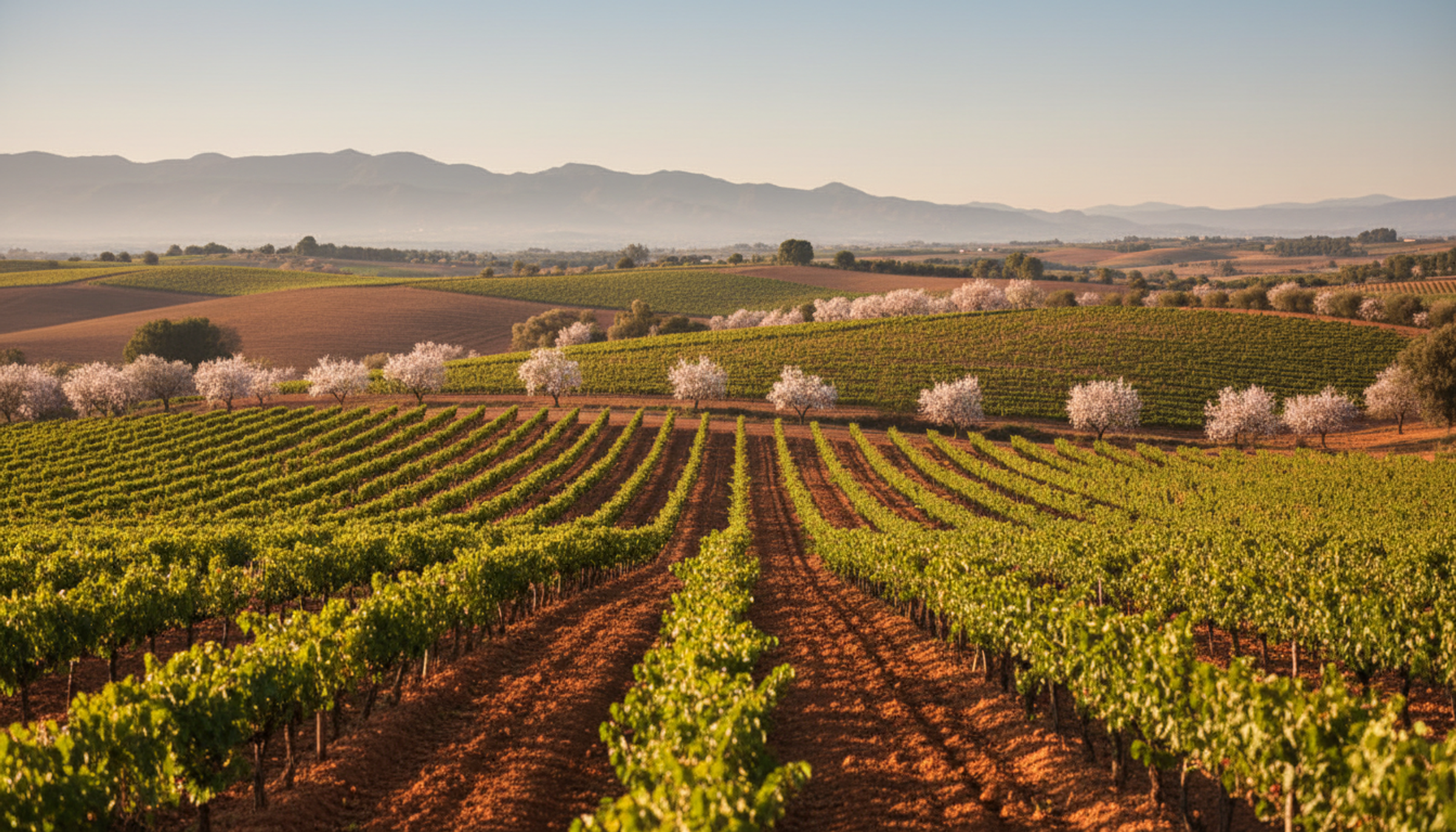 Weinberg in Utiel-Requena, Heimat von Bodegas Palmera Bobal y Tempranillo 2020