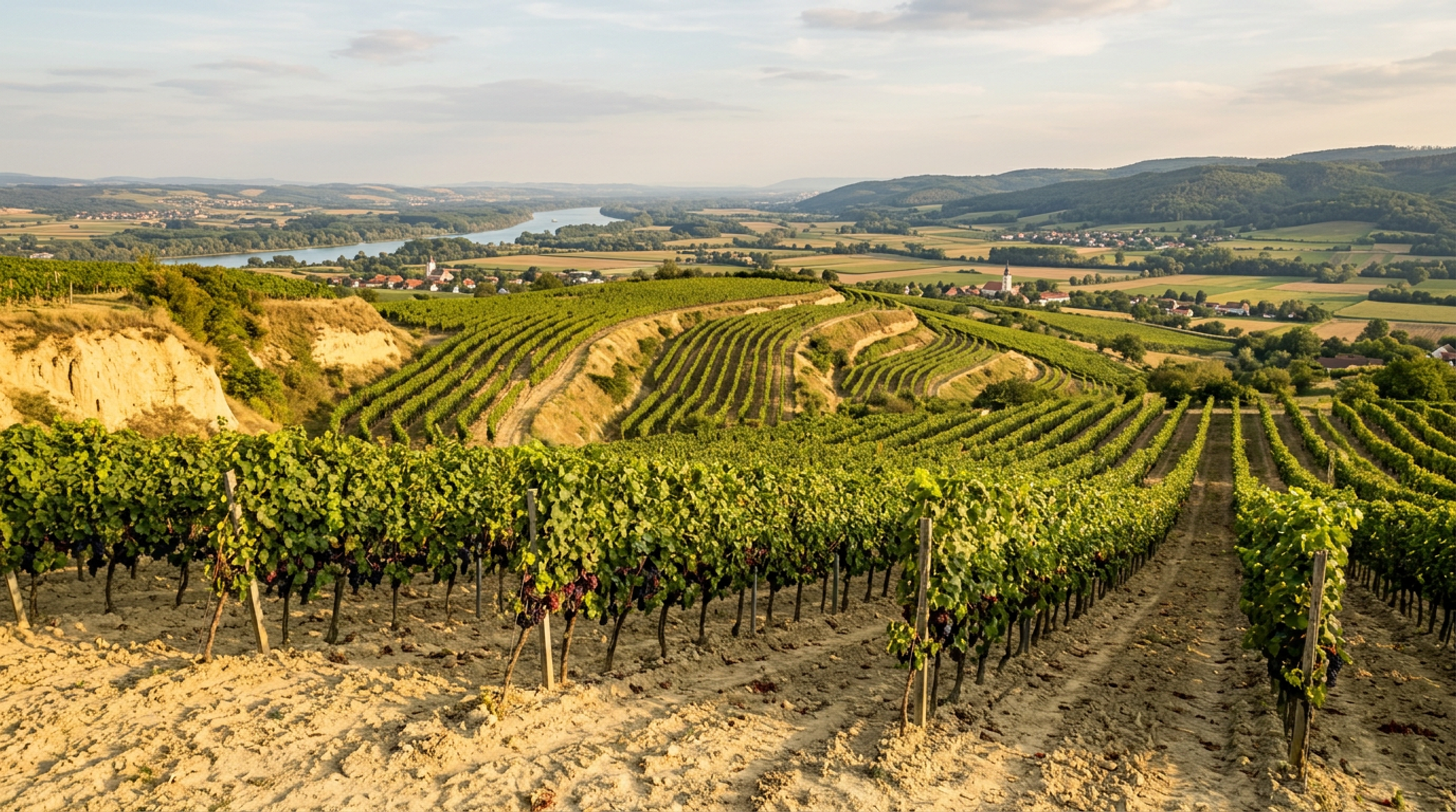 Weinberg in Wagram, Niederösterreich, Heimat von Diwald Zweigelt Selektion