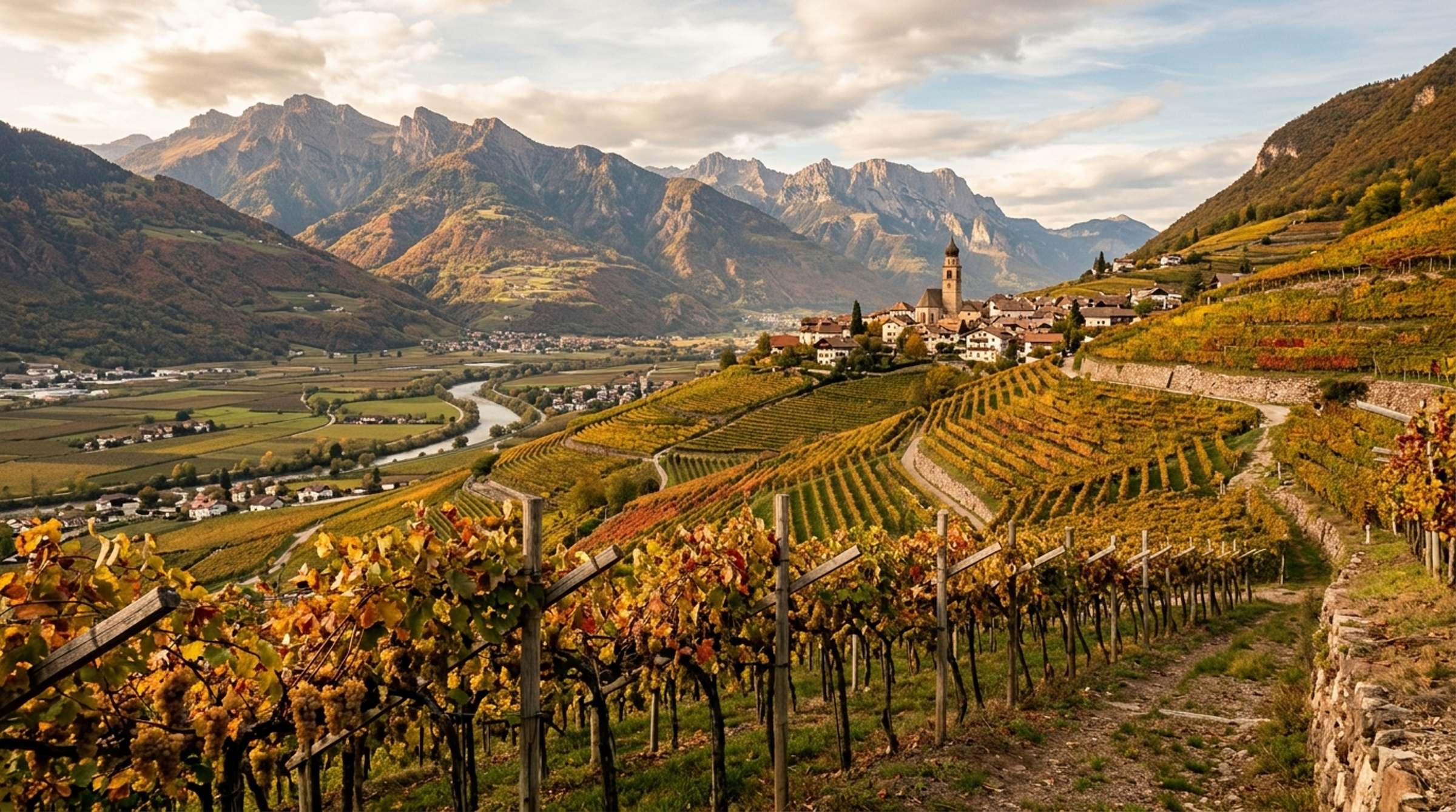 Weinberg in Südtirol, Heimat von Pfitscher Gewürztraminer Stoass
