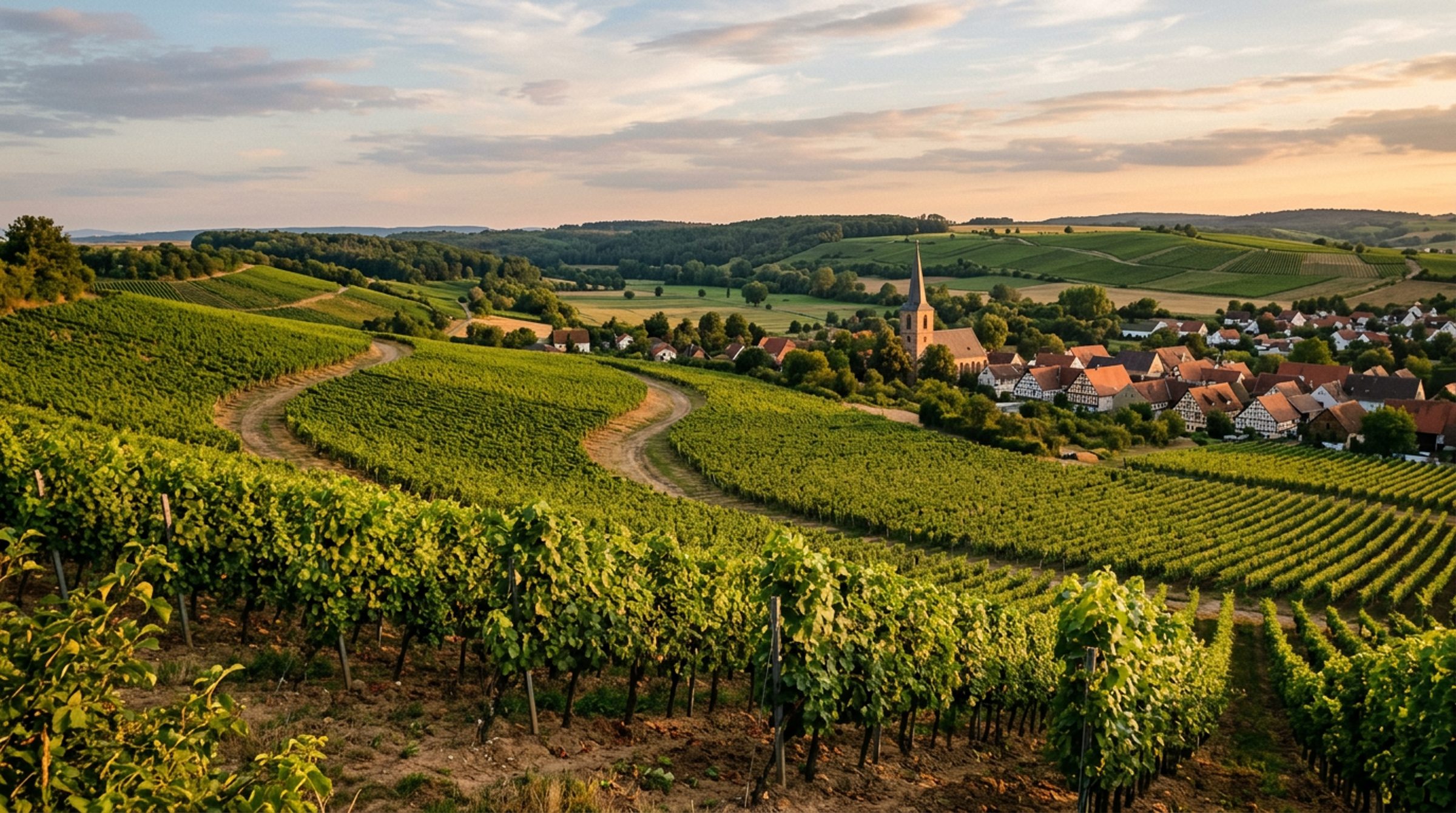 Weinberg in Rheinhessen, Heimat von Julia Schittler Pinot Blanc