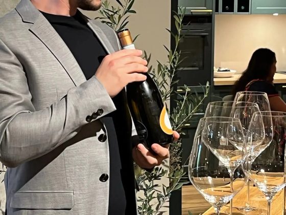 Weinprobe-Abend mit Weinpräsentation für die Gäste-Runde