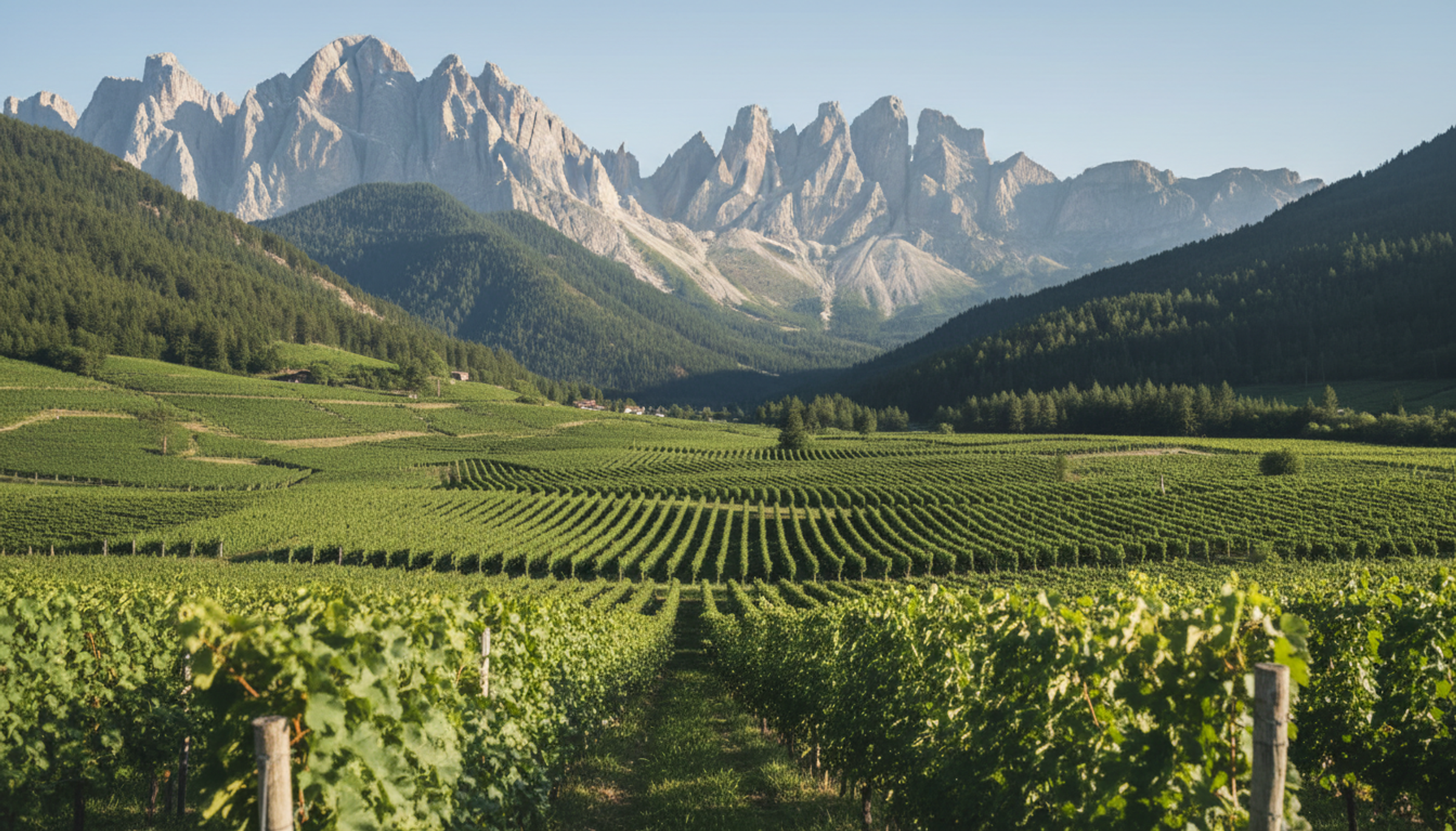 Weinberg in Trentino, Heimat von Endrizzi Cabernet Sauvignon