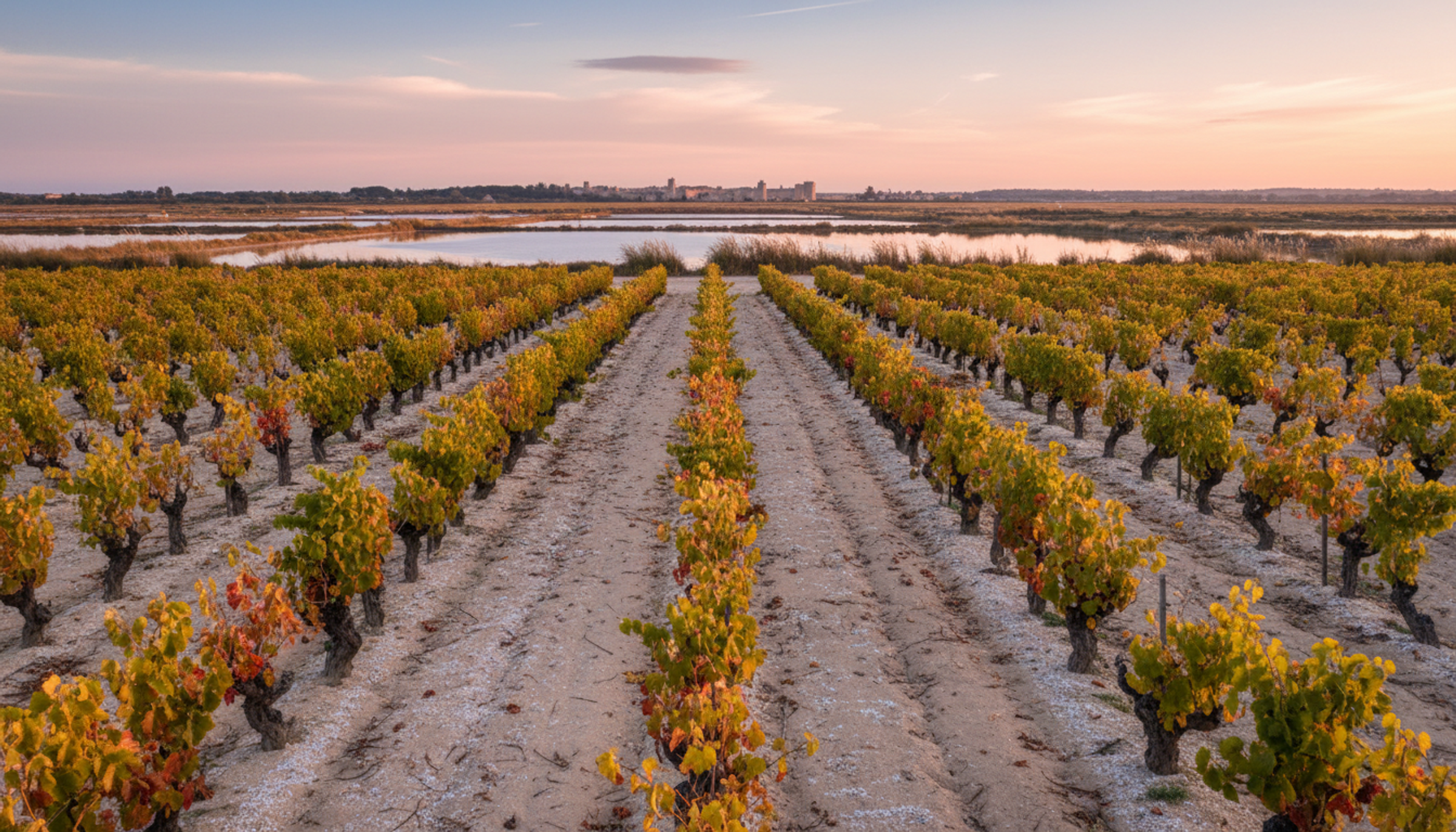 Weinberg in IGP Sable de Camargue, Heimat von Domaine Terres de Sable Nuits Blanches