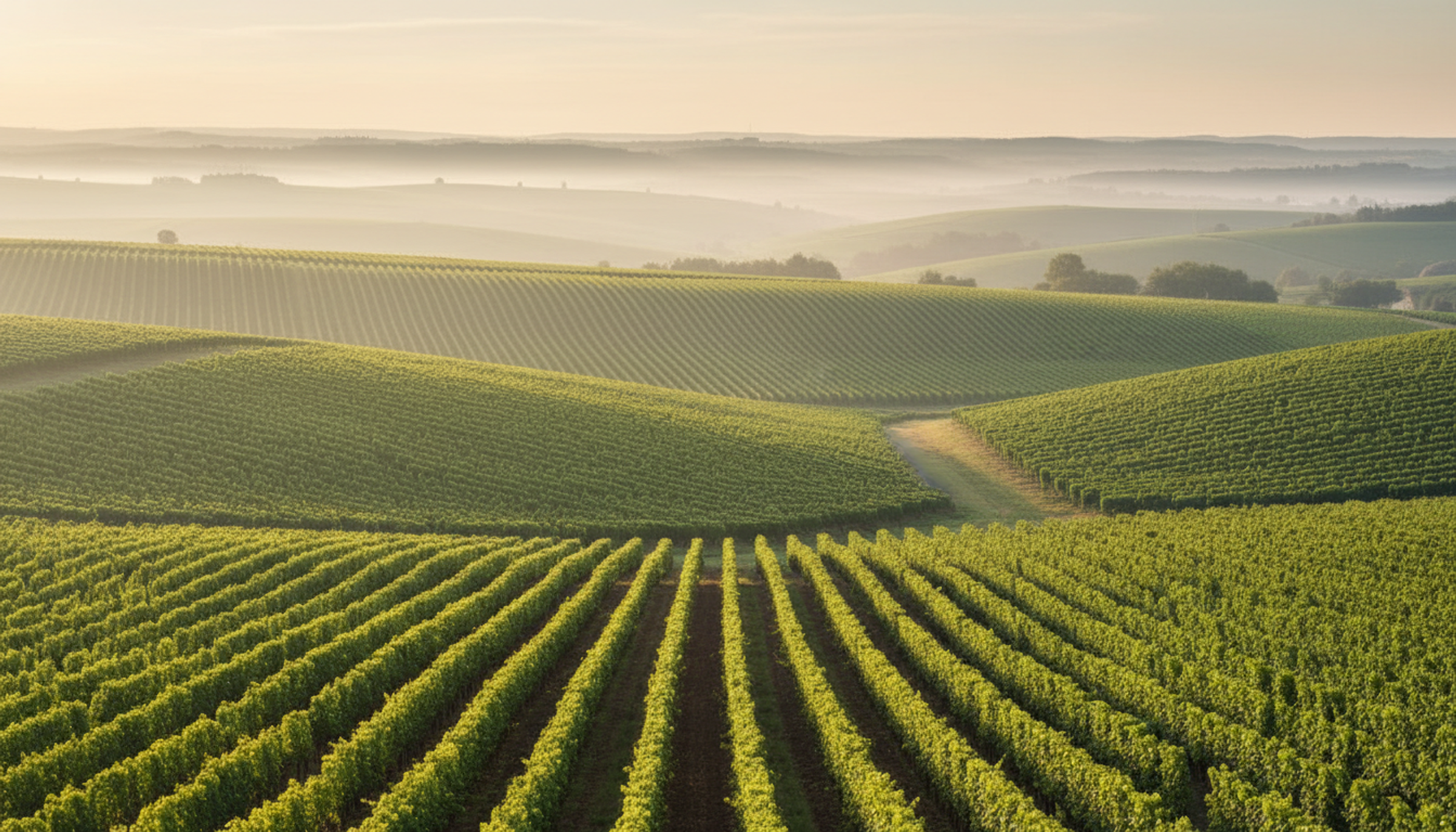Weinberg in Rheinhessen, Heimat von Riesling Kabinett trocken