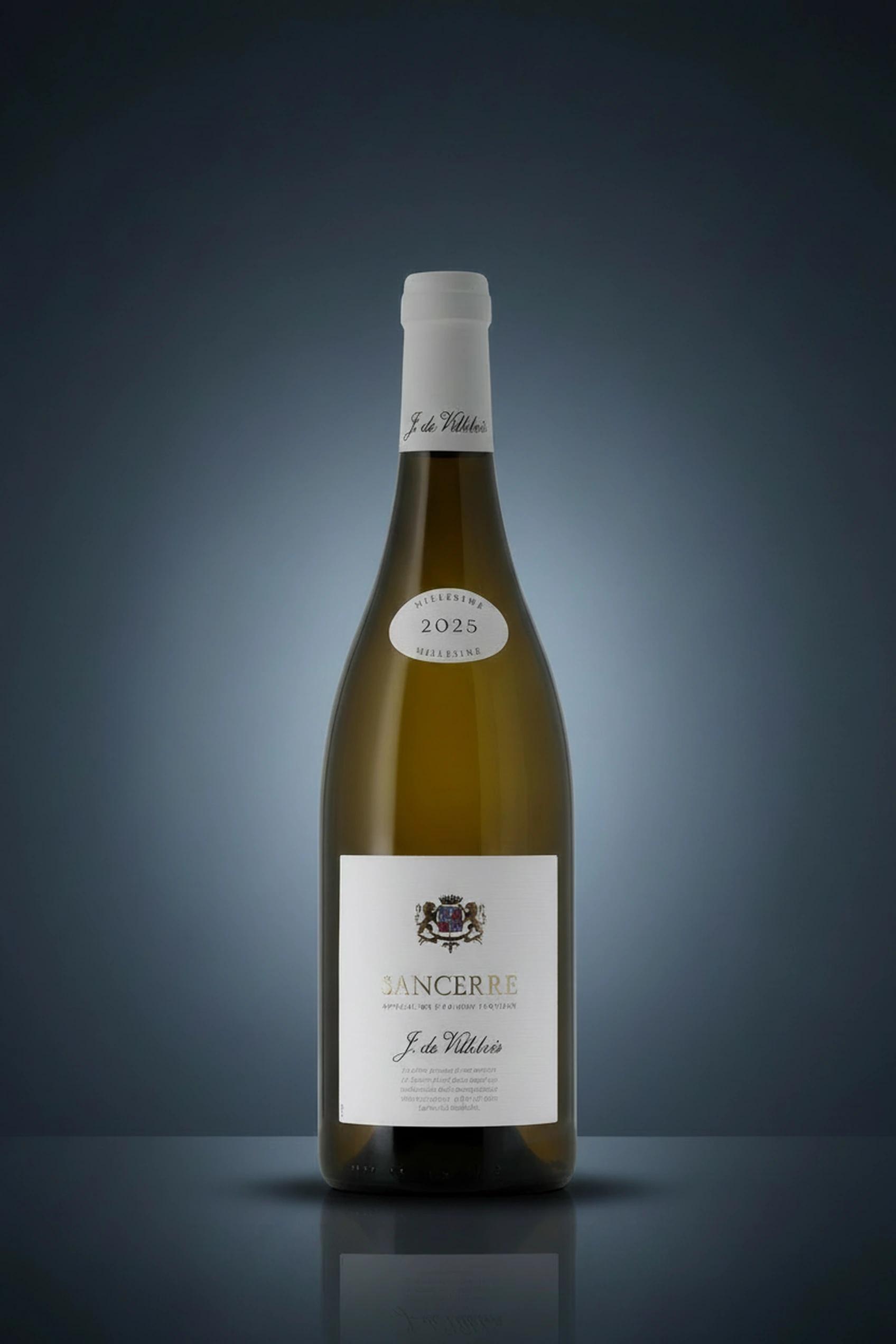 Sancerre, Flasche auf dunklem Studio-Hintergrund
