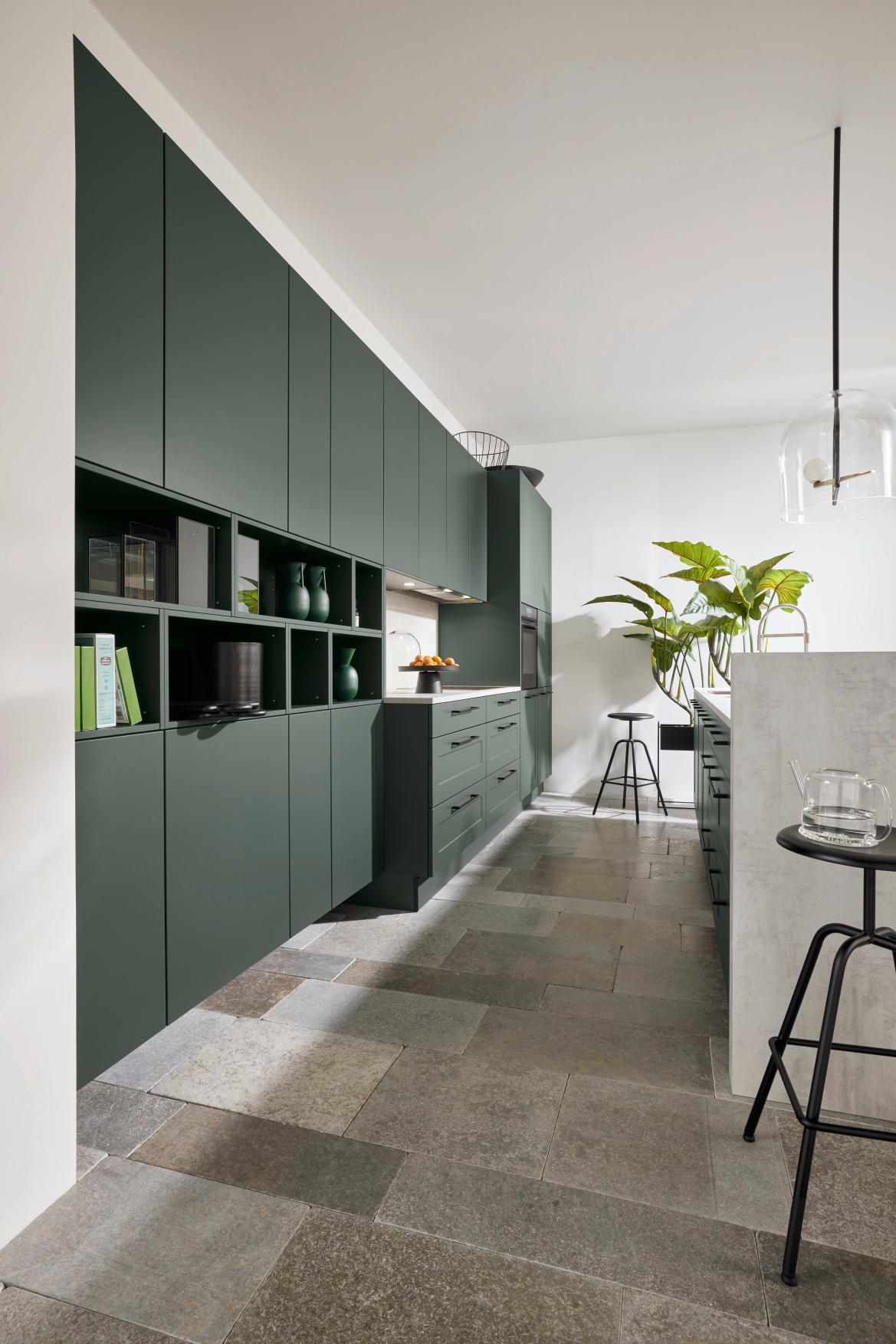 Elegante Zeile in Black Green