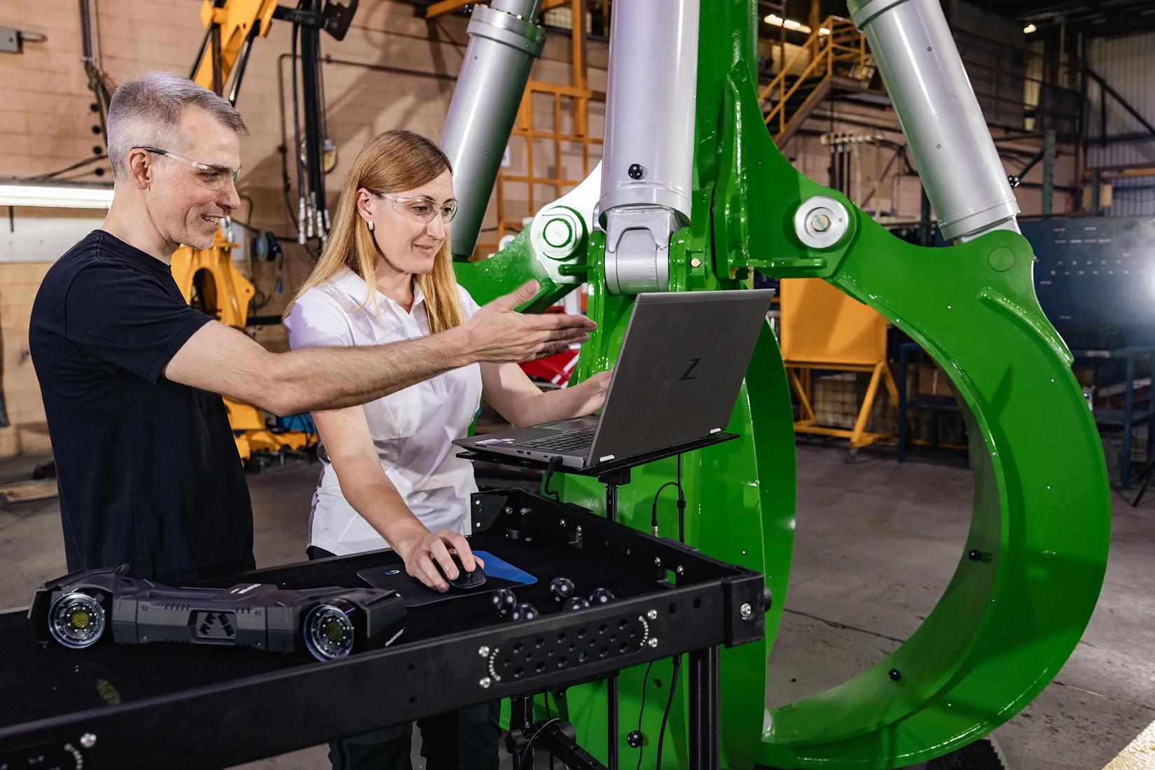 HandySCAN 3D MAX kasutuses suure osa skannimisel