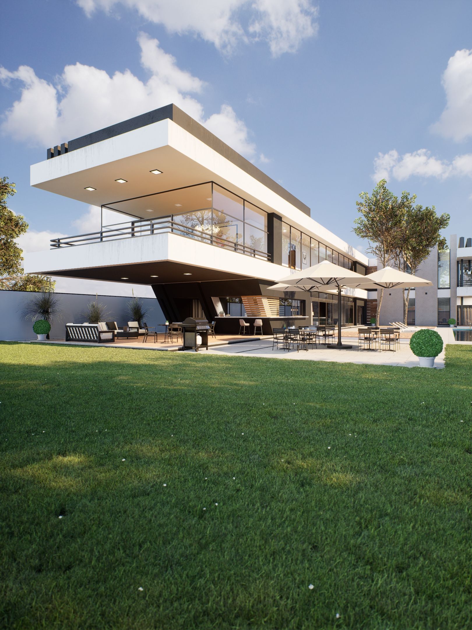 Resort with swimming pool - Realtime rendering