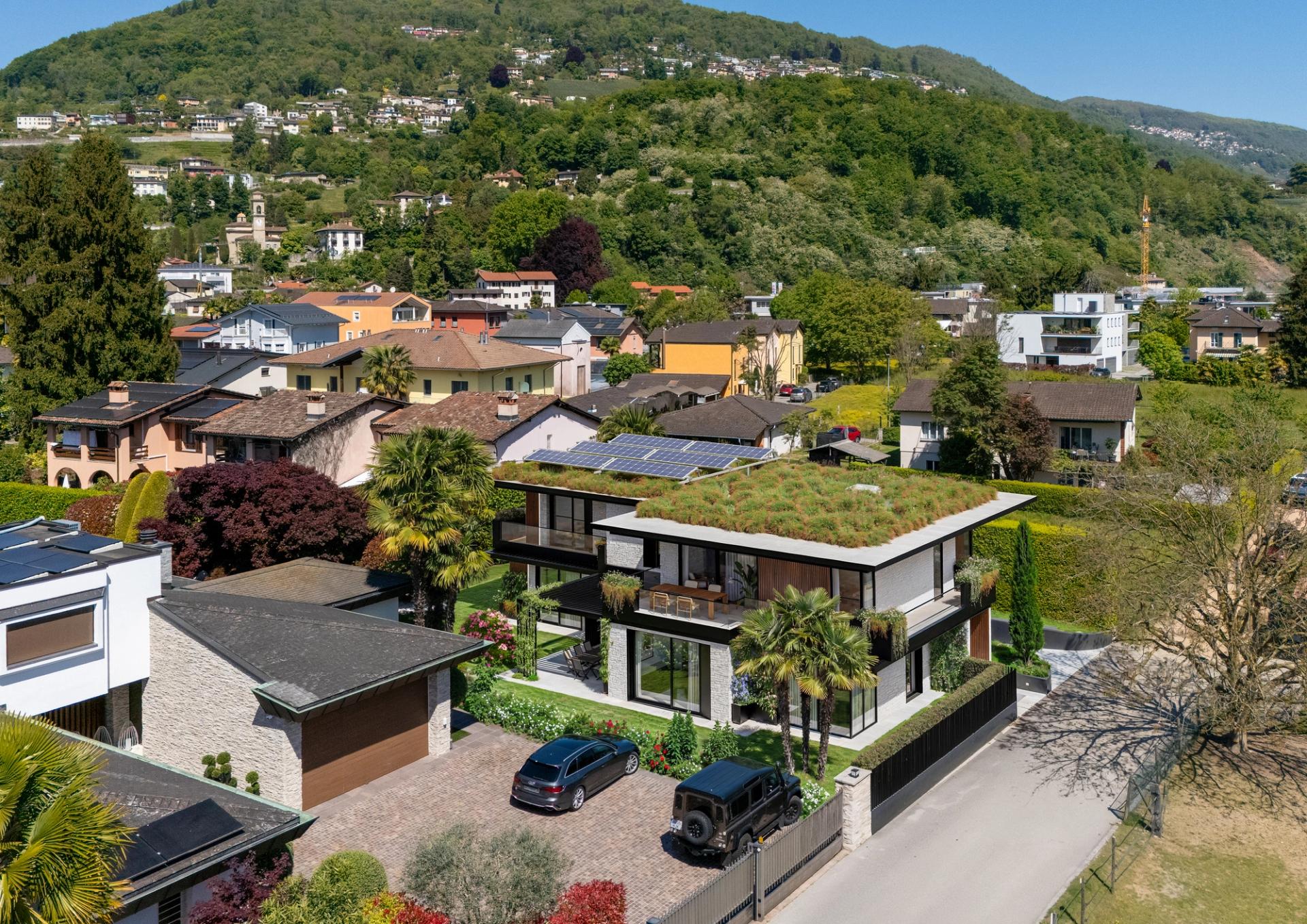 The villa, photomontaged into its surroundings
